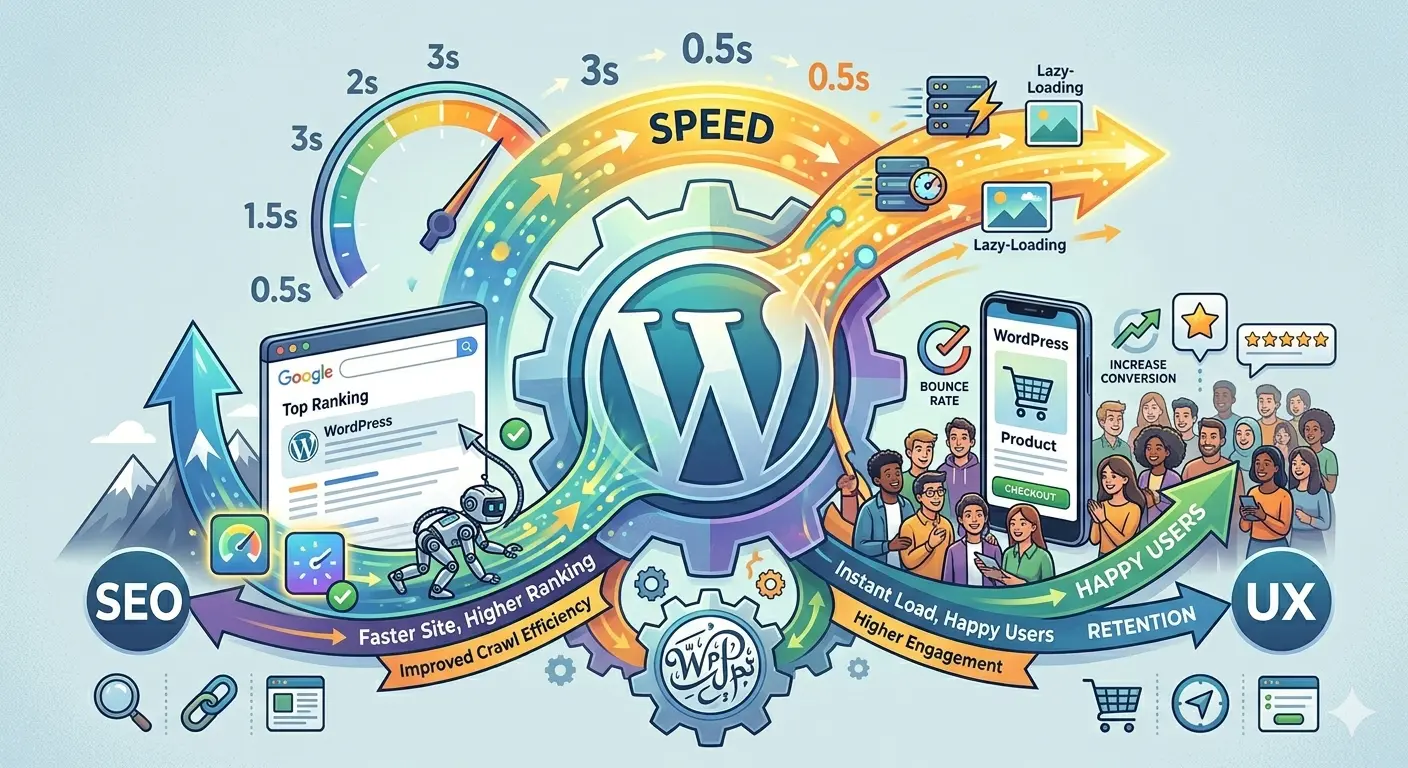 أهمية سرعة موقع ووردبريس وتأثيرها على تحسين محركات البحث وتجربة المستخدم